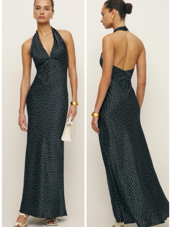 Reformation Dresses & Skirts - Reformation Daniela Silk Polka
Dot Black Maxi Dress SZ US 2 NWT